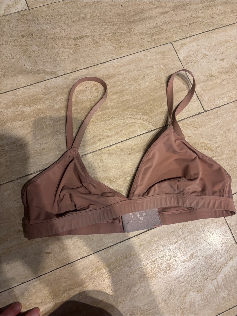 Wireless Triangle Bralette in Dusty Rose